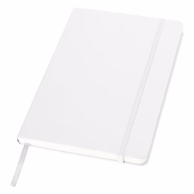 Immagine di Notebook Journalbooks in similpelle con elastico 80ff a righe formato A5 colore bianco 250+