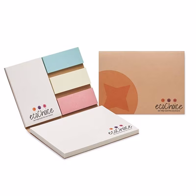 Immagine di Set foglietti+segnapagine Combonote in carta riciclata copertina morbida mm 100x75 2500+