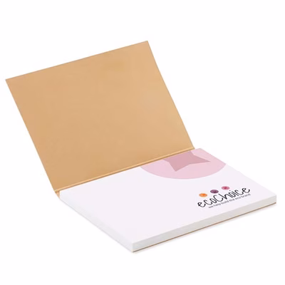 Immagine di Stick notes con copertina mm 100x72 da 50 fogli adesivi in carta riciclata colore bianco 250+