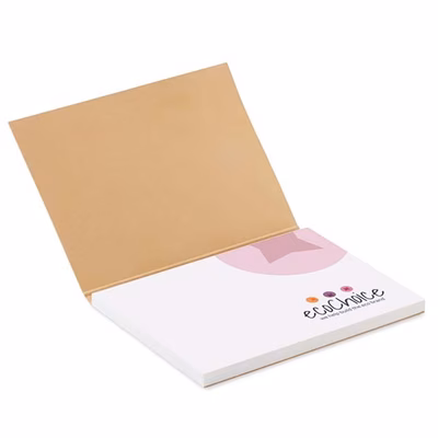 Immagine di Stick notes con copertina mm 100x72 da 50 fogli adesivi in carta riciclata colore bianco 2500+