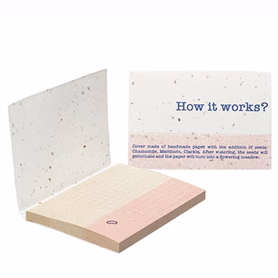 Immagine di Stick notes con copertina mm 100x72 da 50 fogli adesivi in carta di semi 250+