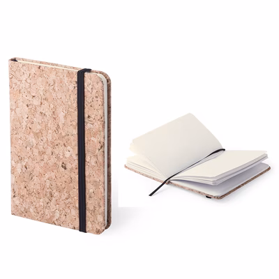 Immagine di Block notes Climer in sughero soft touch con elastico 80ff formato A6 colore naturale 2500+