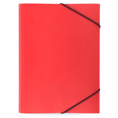 Immagine di Cartellina portadocumenti in PP con elastico formato utile A4 colore rosso 100+