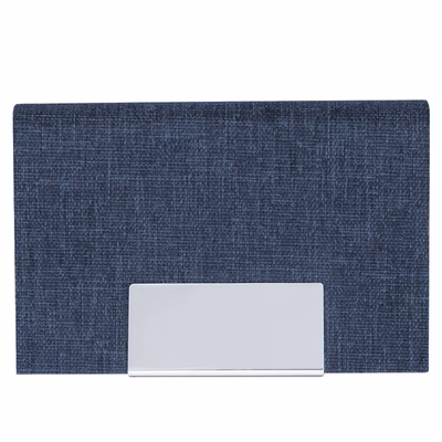 Immagine di Portacarte Restek in poliestere 300D RPET con chiusura magnetica colore blu 2500+