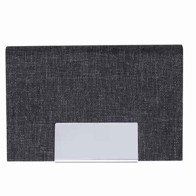 Immagine di Portacarte Restek in poliestere 300D RPET con chiusura magnetica colore nero 500+
