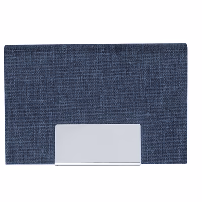 Immagine di Portacarte Restek in poliestere 300D RPET con chiusura magnetica colore blu 2500+