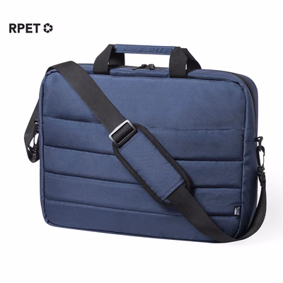 Immagine di Borsa portadocumenti Bakex in poliestere RPET con tracolla colore blu navy 120+
