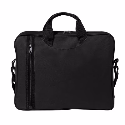 Immagine di Borsa portadocumenti Cotton in morbido poliestere con taschino verticale colore nero 500+