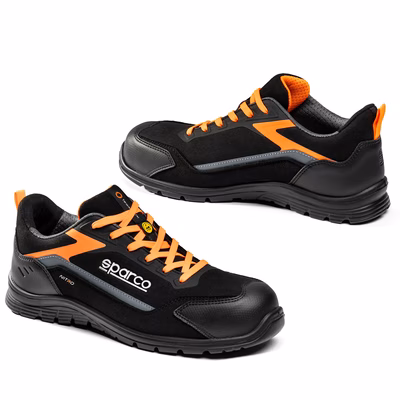 Immagine di Calzatura bassa SPARCO NITRO ADVANCED ELFYN S3S ESD SR FO SC nero/arancione taglia 40