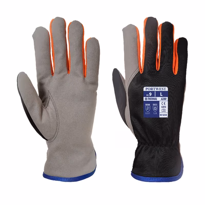 Immagine di Guanti wintershield PORTWEST A280 colore nero/arancione taglia M - paio