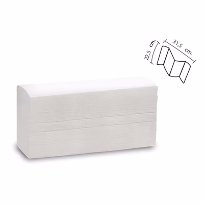 Immagine di Carta asciugamani piegata a "M" EUROCARTA 3 veli 126 fogli