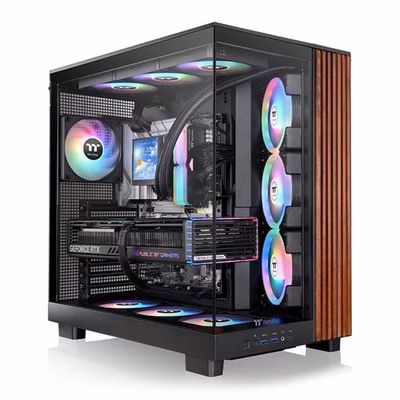 Immagine di Cabinet midi-tower nero THERMALTAKE CA11E00M1WNWS