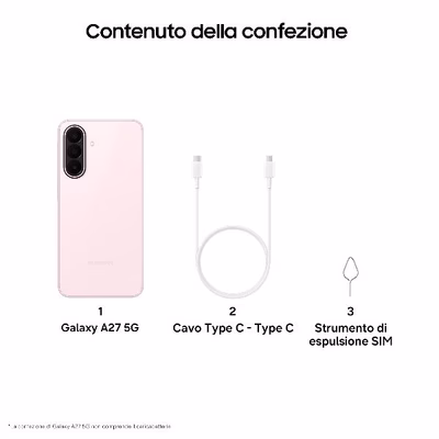 Immagine di Smartphone 128GB SAMSUNG GALAXY A27 6+128GB LIGHT PINK SM-A276BLIBEUE