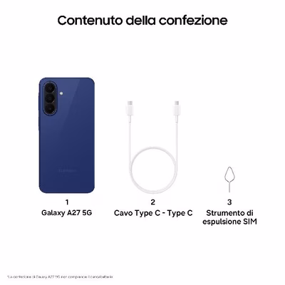 Immagine di Smartphone 256GB SAMSUNG GALAXY A27 8+256GB BLUE SM-A276BZBCEUE