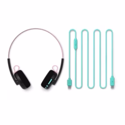 Immagine di Cuffie senza filo nero PHILIPS CUFFIA ON-EAR WIRELESS/CAVO THE RINGO DUO BLUETOOT TAMS1BK/00