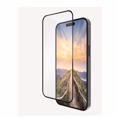 Immagine di Proteggi schermo glass pet DBRAMANTE 1928 eco-shield - iPhone 16/15 - Black Edge ES61CL006208