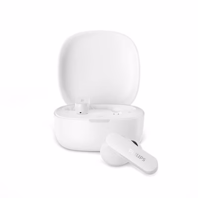 Immagine di Auricolari wireless bianco PHILIPS AURICOLARI PICCOLI TRUE WIRELESS BLUETOOTH MICROFO TAT2200WT/00