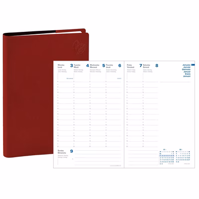Immagine di Agenda Quo Vadis Eunoia Presidente 21x27 colore bordeaux