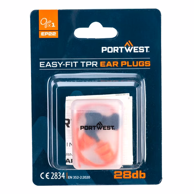 Immagine di Tappi in tpr con cordino easy fit 1 paio PORTWEST EP22 colore arancione