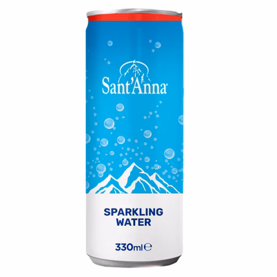 Immagine di Acqua minerale frizzante Sant'Anna in lattina 330 ml