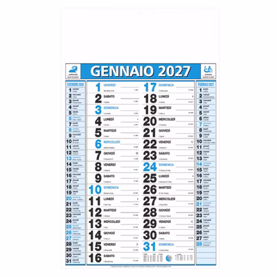 Immagine di Calendario Olandese Classic cm 28,8x47 blu