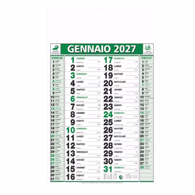 Immagine di Calendario Olandese Classic cm 28,8x47 verde