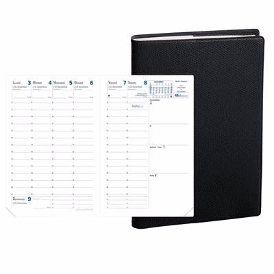 Immagine di Agenda Quo Vadis Impala Affari 10x15 nero