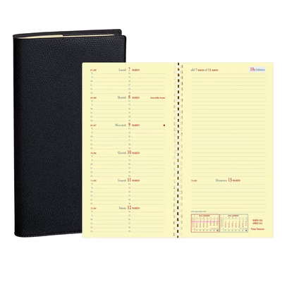 Immagine di Agenda Impala Italnote S c/spirale 8,8x17 nero