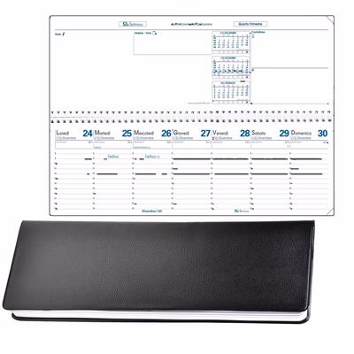 Immagine di Agenda Quo Vadis Impala Agendascop 30x10 nero