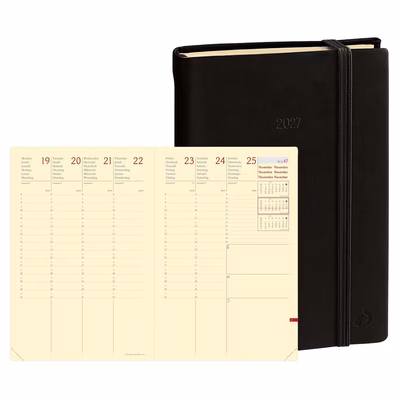 Immagine di Agenda Silk settimanale Ministro Prestige 16x24 colore nero