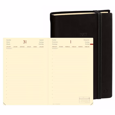 Immagine di Agenda Silk giornaliera Daily 21 Prestige 13x21 colore nero