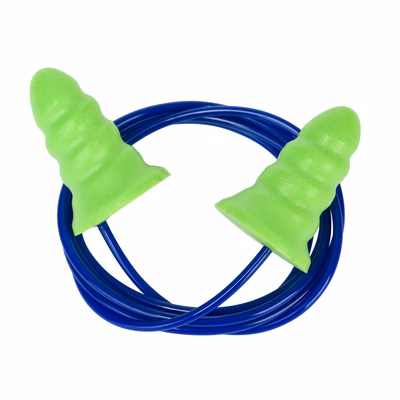 Immagine di Tappi auricolari monouso in pu con cordino PORTWEST EP27 colore verde