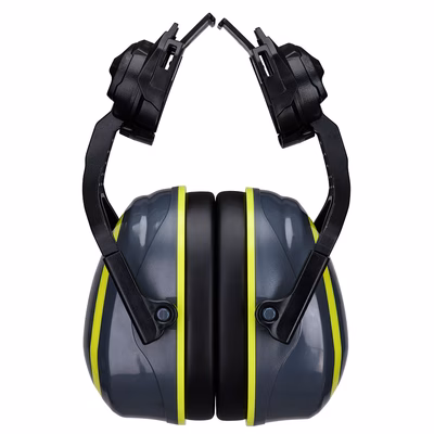 Immagine di Hv extreme ear defenders medio clip-on metal free PORTWEST PW04 colore Grey/Yellow