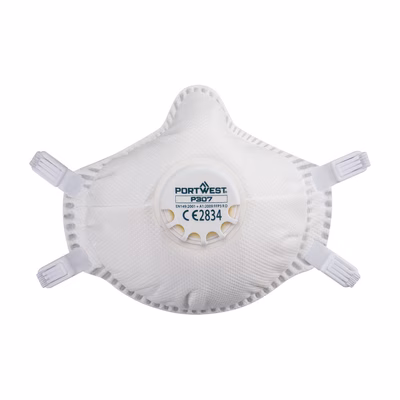 Immagine di Respiratore riutilizzabile con valvola FFP3 ultimate pk5 PORTWEST P307 colore bianco