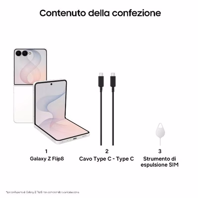 Immagine di Smartphone 256GB SAMSUNG GALAXY Z FLIP8 12+256GB CREAM SM-F776BZWGEUE