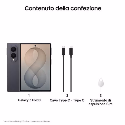 Immagine di Smartphone 512GB SAMSUNG GALAXY Z FOLD8 12+512GB BLACK SM-F971BZKCEUE