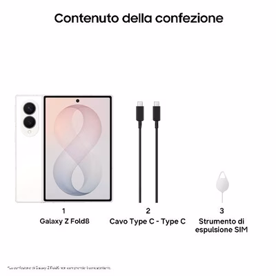 Immagine di Smartphone 512GB SAMSUNG GALAXY Z FOLD8 12+512GB CREAM SM-F971BZWCEUE
