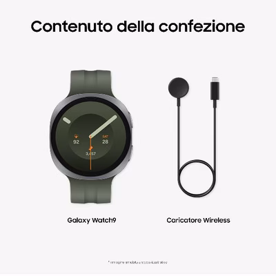 Immagine di Smartwatch 1,5" SAMSUNG GALAXY WATCH9 44MM LTE SILVER SM-L355FZSAITV