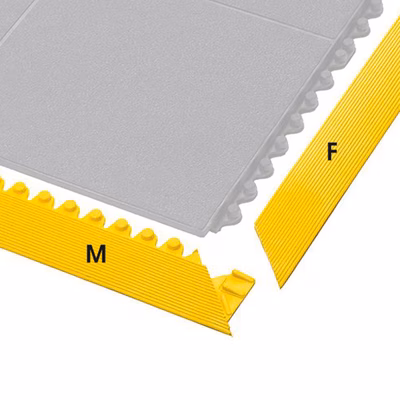 Immagine di Bordo con angoli per Fatigue Step colore giallo innesto femmina mm 75x1 m