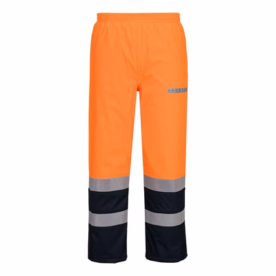 Immagine di Pantaloni invernali bizflame rain+ hi-vis multi-norma a contrasto PORTWEST FR434 colore arancione/bl