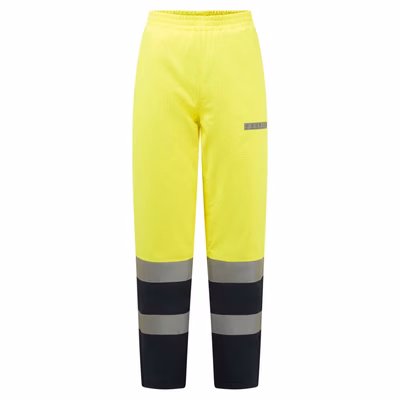 Immagine di Pantaloni invernali bizflame rain+ hi-vis multi-norma a contrasto PORTWEST FR434 colore giallo/blu n