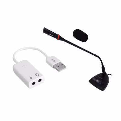 Immagine di Kit mic. desk-100 + scheda usb135