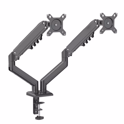 Immagine di Supporto monitor 2 bracci top nero