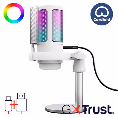 Immagine di Gxt238w auron USB microphone wht