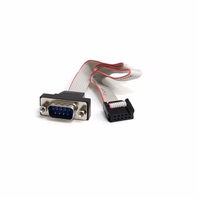 Immagine di Startech.com cavo per montaggio a pannello seriale maschio 9 pin a collettore scheda madre 10 pin da