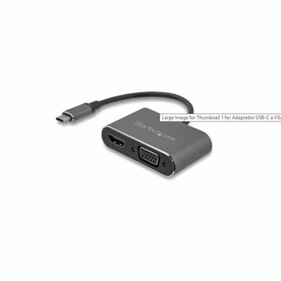 Immagine di Startech.com adattatore USB-C a vga + HDMI 2 in 1 - 4K 30hz - grigio siderale - convertitore USB tip
