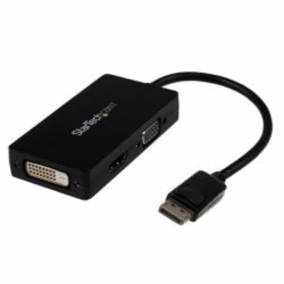 Immagine di Startech.com cavo adattatore 3 in 1 displayport a vga/dvi/hdmi - convertitore dp a vga HDMI dvi - 19