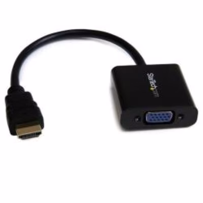 Immagine di Startech - adattatore video - HDMI maschio a hd-15 vga femmina - 24.5 cm - nero - supporto 1080p,