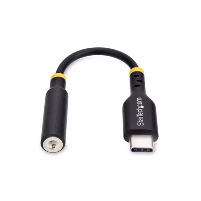 Immagine di Startech USB-C audio adapter to 3.5mm trrs jack, headphone aux dongle - adattatore da USB-C a spinot
