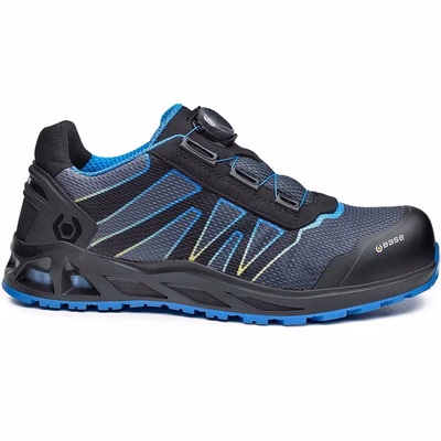 Immagine di Calzatura bassa BASE K-ENERGY S3S SC HRO FO SR nero/azzurro taglia 36